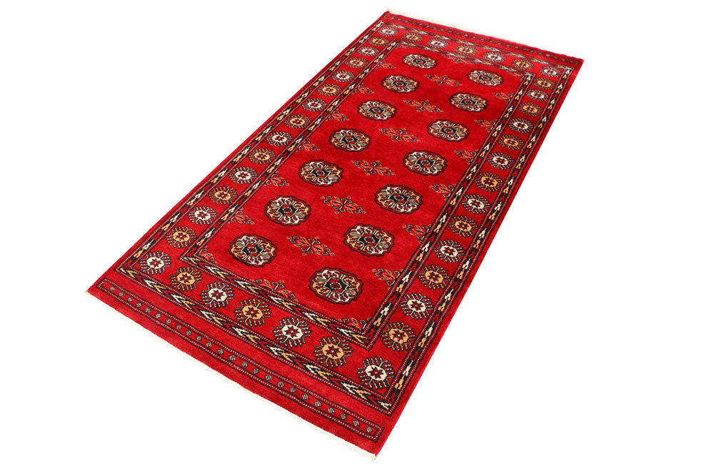 Red Bokhara 3' 2 x 6' 2 - No. 41529 - ALRUG Rug Store
