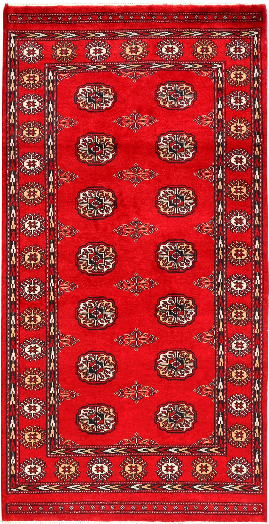 Red Bokhara 3' 2 x 6' 2 - No. 41529 - ALRUG Rug Store