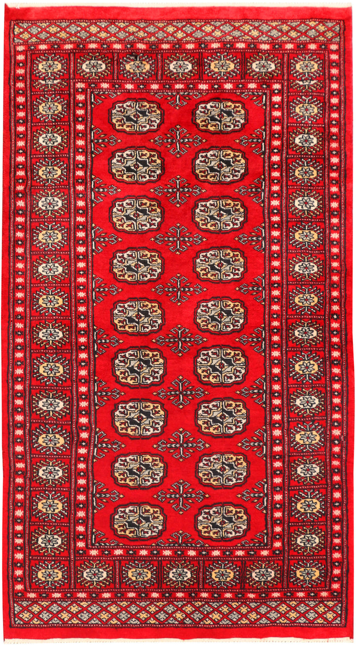 Red Bokhara 3'  1" x 5'  7" - No. QA83223