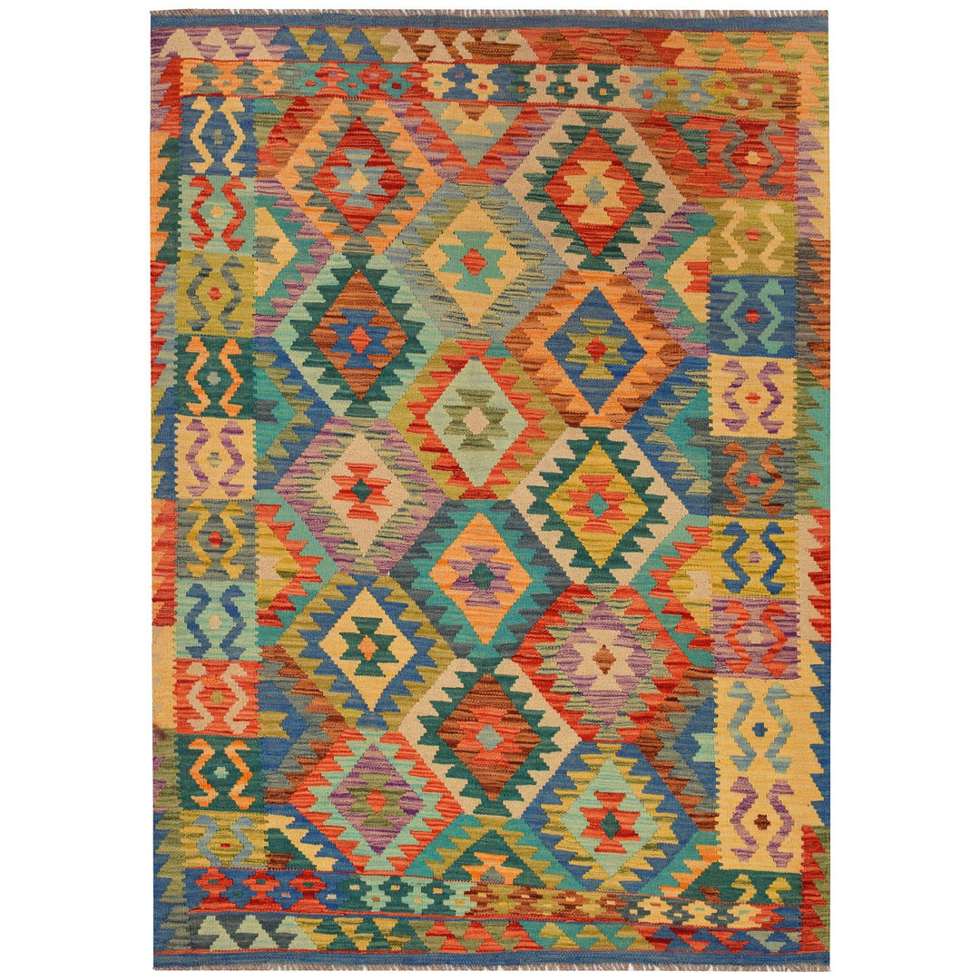 Vegetable Kilim 4' 1 x 5' 7 (ft) - No. AL63801 - ALRUG Rug Store