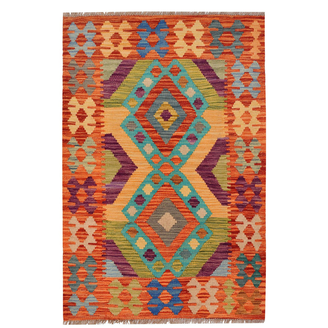 Vegetable Kilim 2' 5 x 3' 8 (ft) - No. AL64720 - ALRUG Rug Store