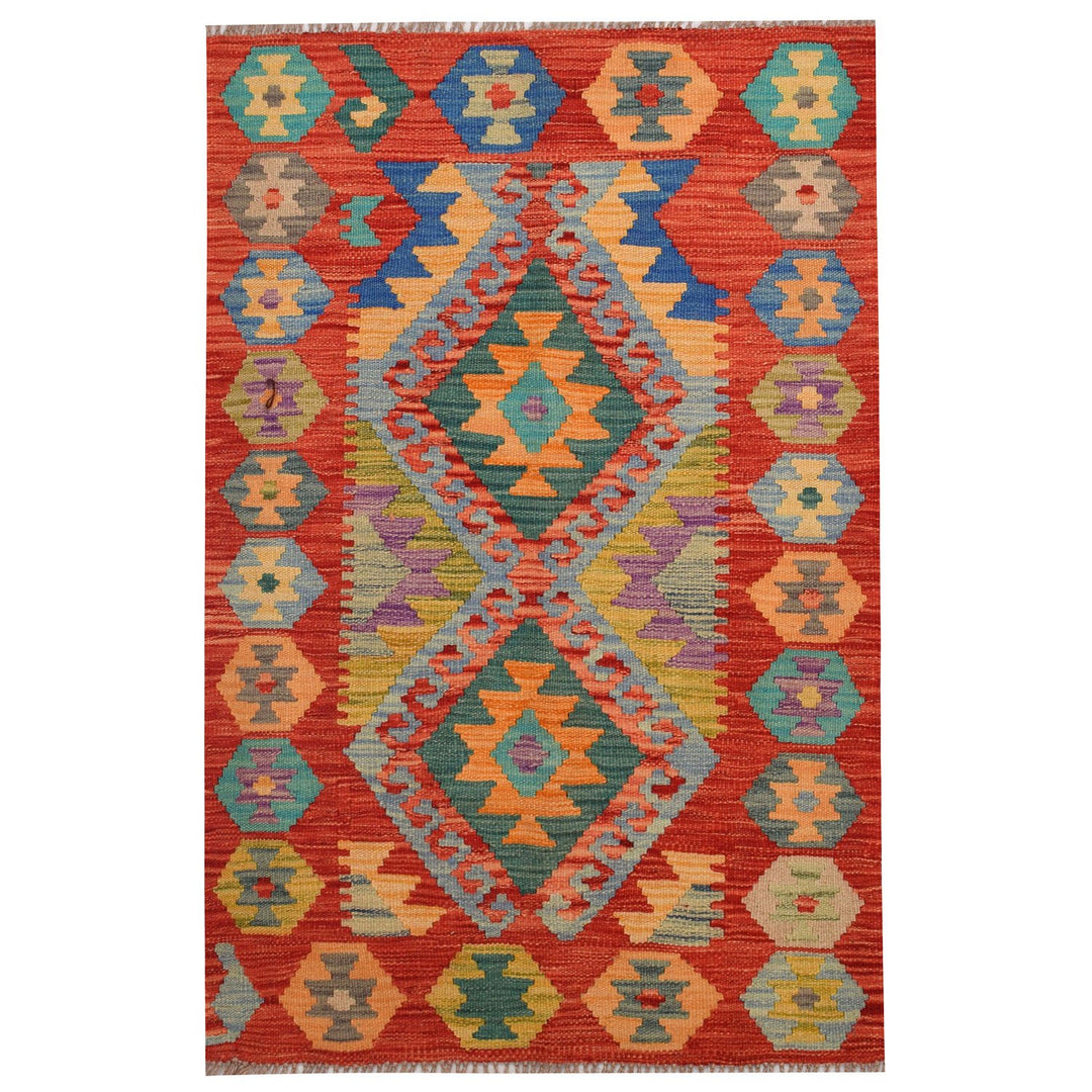 Vegetable Kilim 2' 4 x 3' 8 (ft) - No. AL65565 - ALRUG Rug Store
