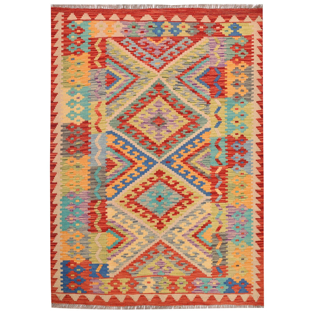 Vegetable Kilim 3' 4 x  4' 7 (ft) - No. AL10978 - ALRUG Rug Store