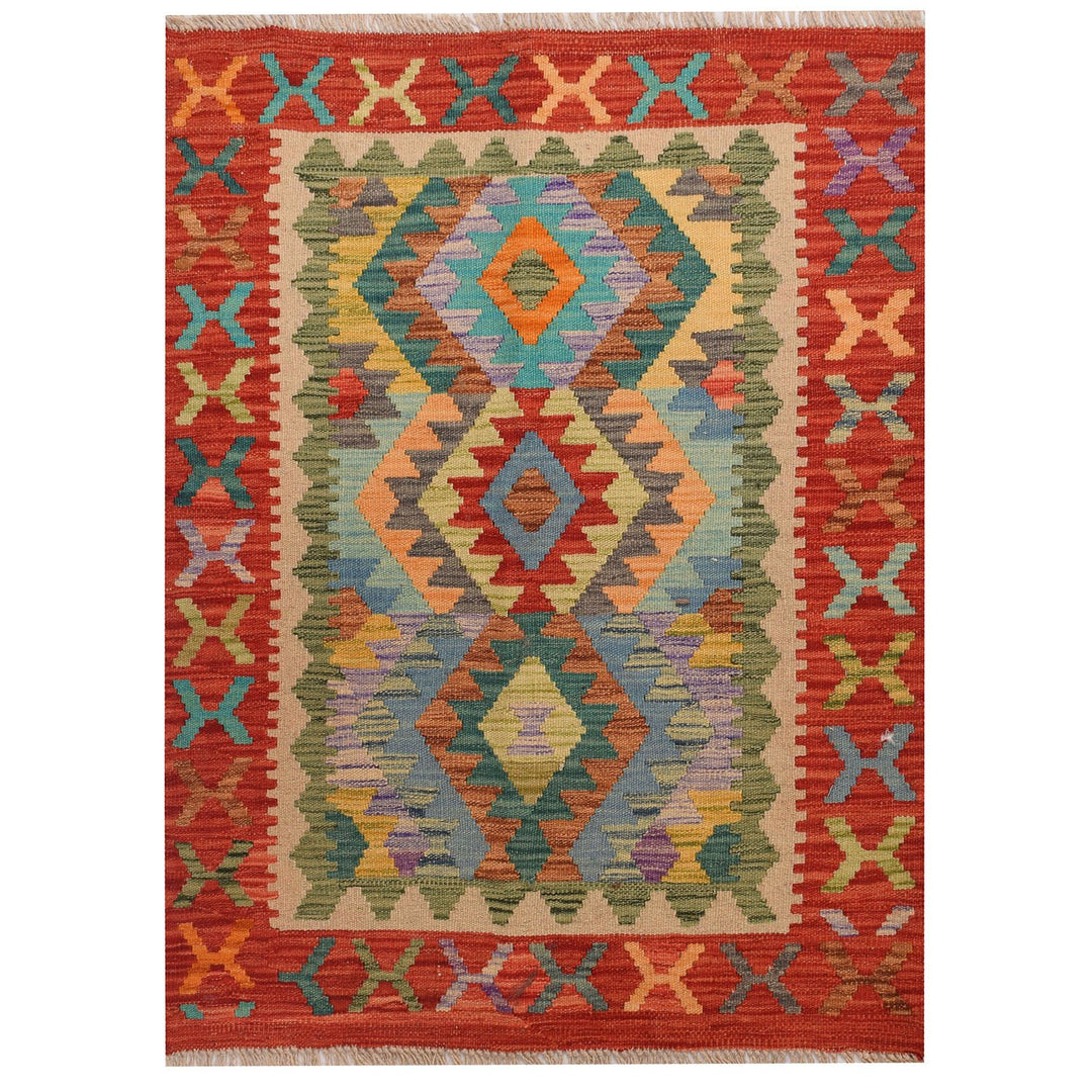 Vegetable Kilim 2' 8 x 3' 7 (ft) - No. AL63750 - ALRUG Rug Store