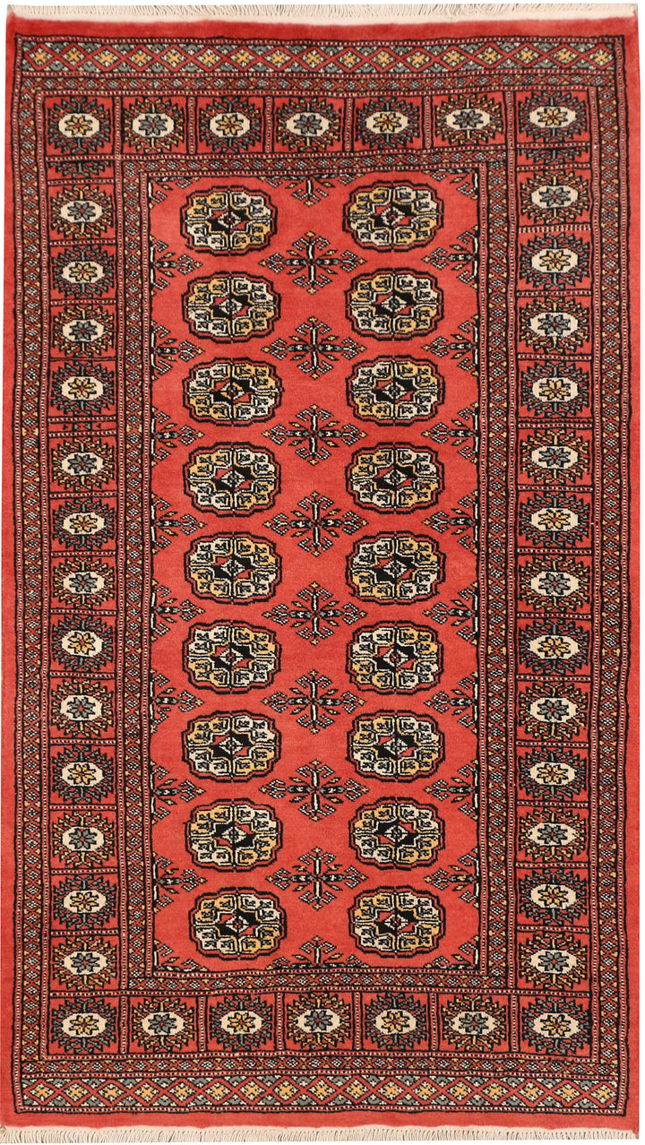 Tomato Bokhara 3' x 5' 2 - No. 43977 - ALRUG Rug Store