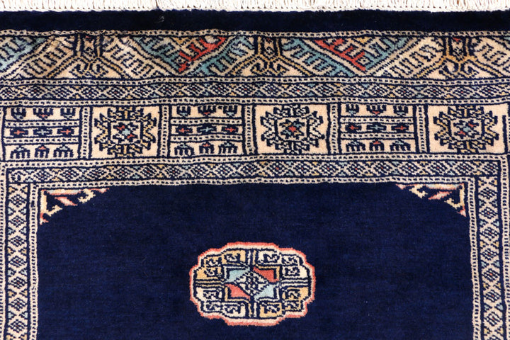 Midnight Blue Bokhara 3' 1 x 5' 5 - No. 43980