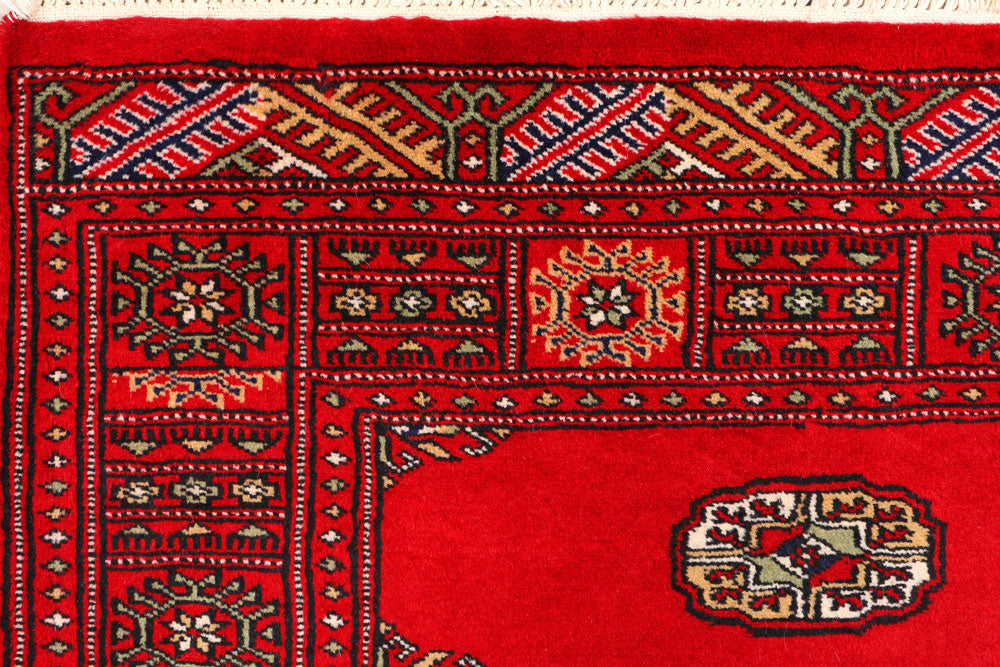 Red Bokhara 3' 1 x 5' 1 - No. 43981 - ALRUG Rug Store