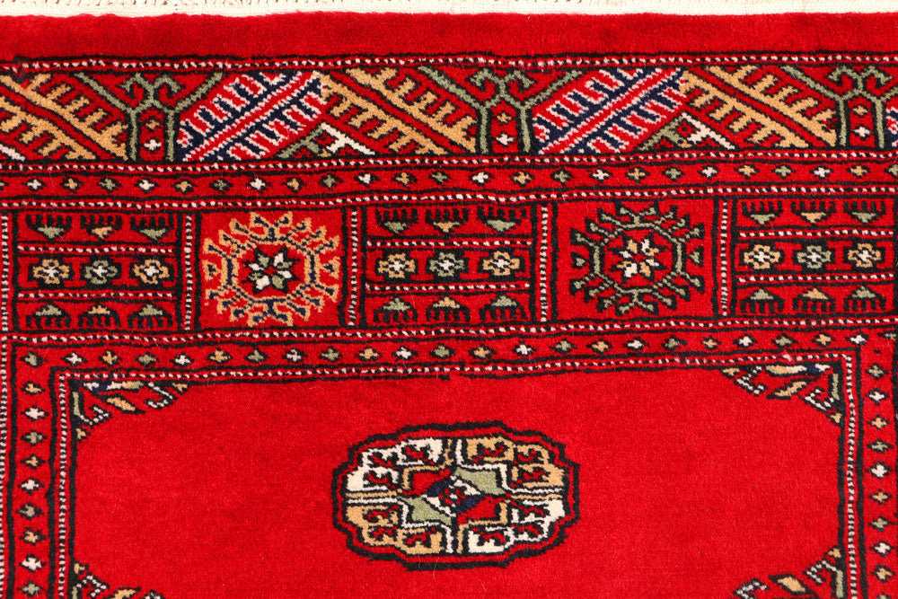 Red Bokhara 3' 1 x 5' 1 - No. 43981 - ALRUG Rug Store