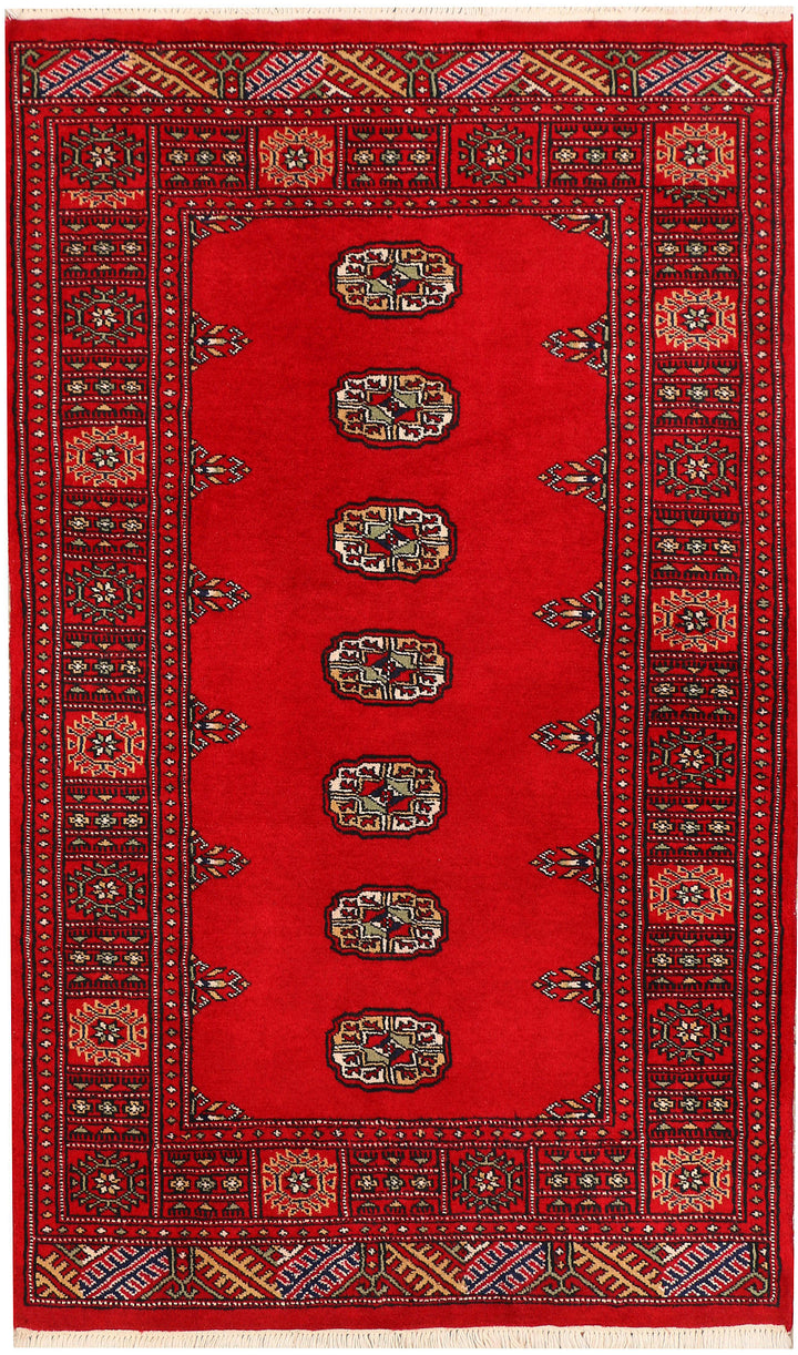 Red Bokhara 3' 1 x 5' 1 - No. 43981 - ALRUG Rug Store