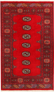 Red Bokhara 3' 1 x 5' 1 - No. 43981 - ALRUG Rug Store
