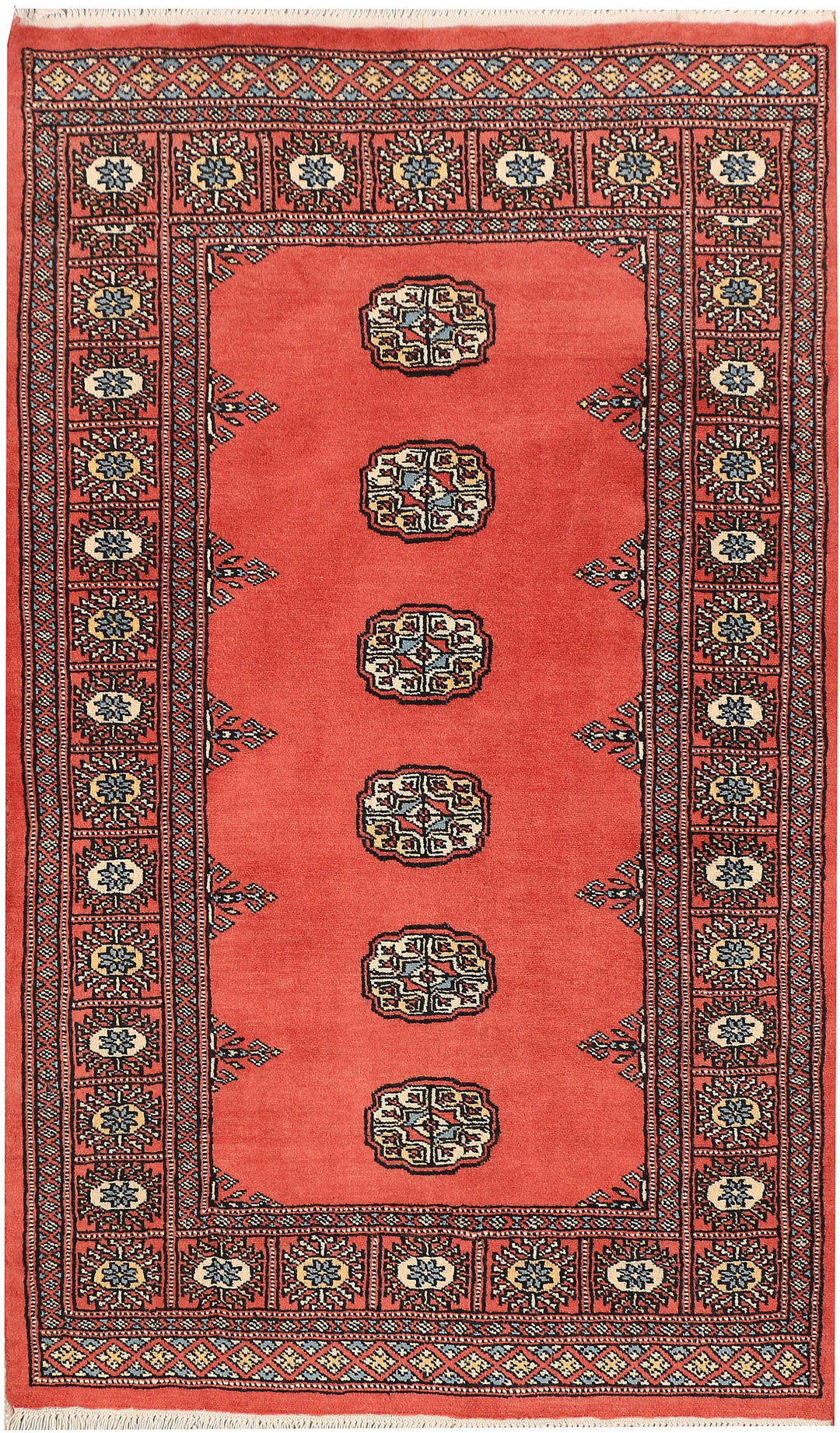 Tomato Bokhara 3' 2 x 5' 2 - No. 43986 - ALRUG Rug Store