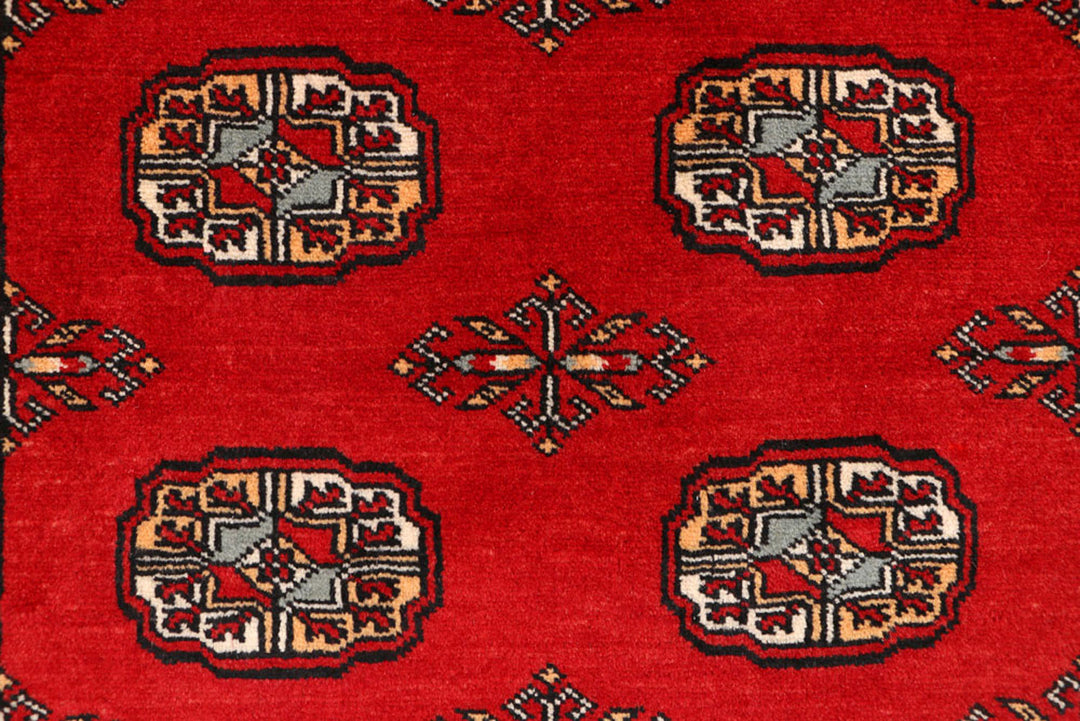 Dark Red Bokhara 3'  1" x 5' " - No. QA48405