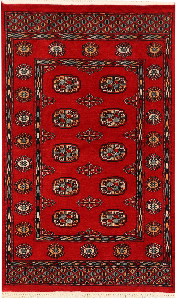 Dark Red Bokhara 3' 1 x 5' - No. 43990