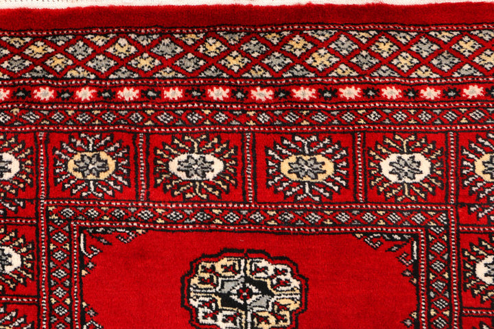 Red Bokhara 3' 1 x 5' 3 - No. 43995 - ALRUG Rug Store