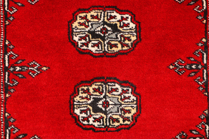 Red Bokhara 3' 1 x 5' 3 - No. 43995 - ALRUG Rug Store