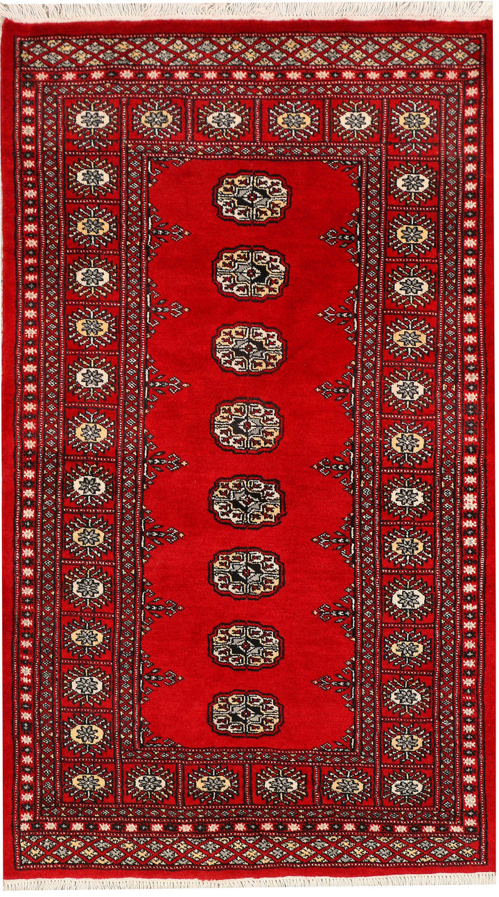 Red Bokhara 3' 1 x 5' 3 - No. 43995 - ALRUG Rug Store