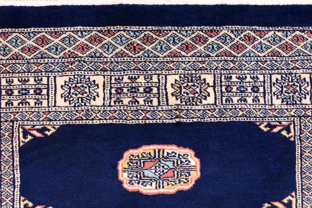 Midnight Blue Bokhara 3' 2 x 5' 1 - No. 43998 - ALRUG Rug Store