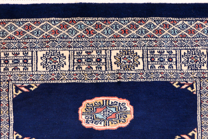 Midnight Blue Bokhara 3' 2 x 5' 1 - No. 43998 - ALRUG Rug Store