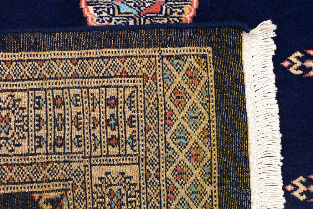 Midnight Blue Bokhara 3' 2 x 5' 1 - No. 43998 - ALRUG Rug Store