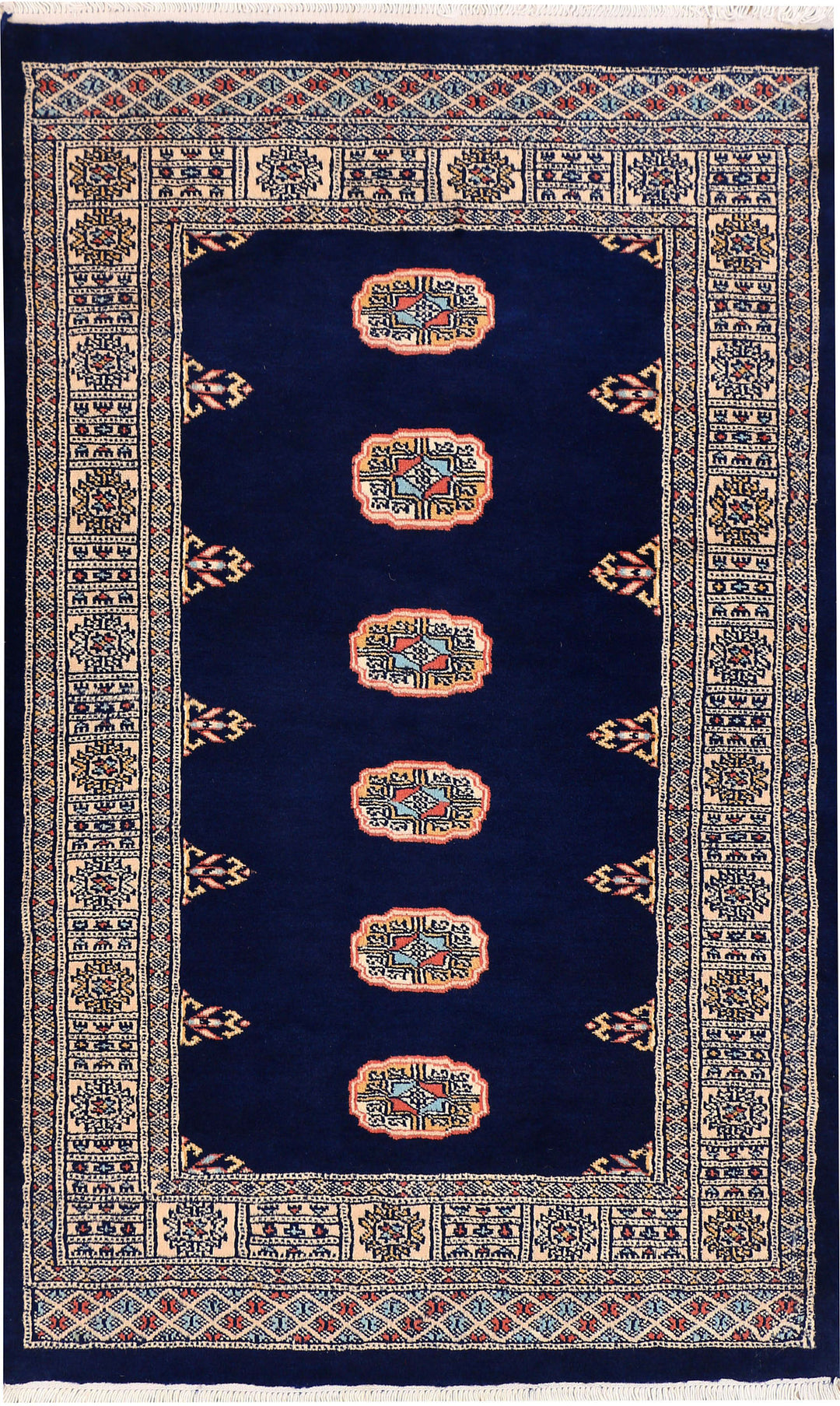 Midnight Blue Bokhara 3' 2 x 5' 1 - No. 43998 - ALRUG Rug Store