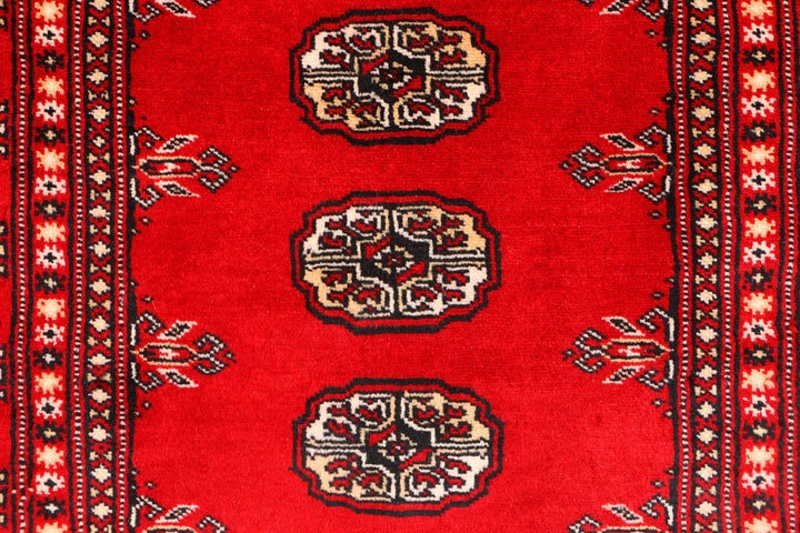Red Bokhara 3' 2 x 5' 5 - No. 44001 - ALRUG Rug Store