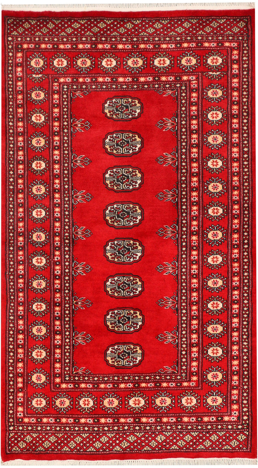 Red Bokhara 3' 2 x 5' 5 - No. 44001 - ALRUG Rug Store