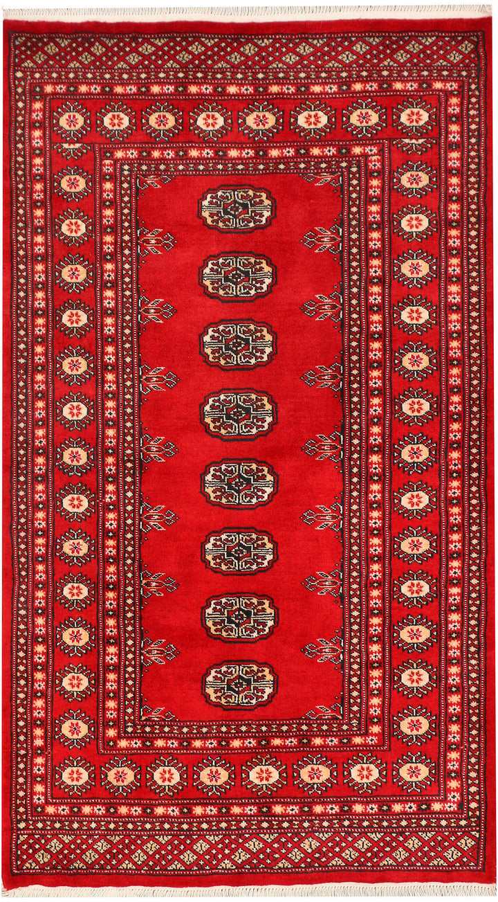 Red Bokhara 3' 2 x 5' 5 - No. 44001 - ALRUG Rug Store