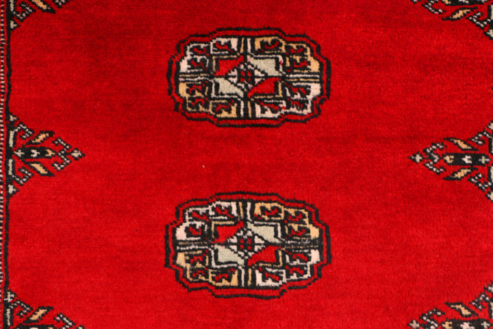 Red Bokhara 3'  1" x 5' " - No. QA15693