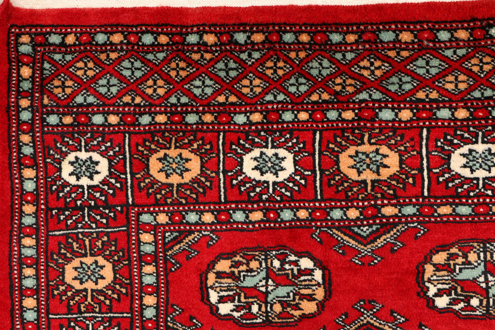Dark Red Bokhara 3' x 5' 5 - No. 44013 - ALRUG Rug Store