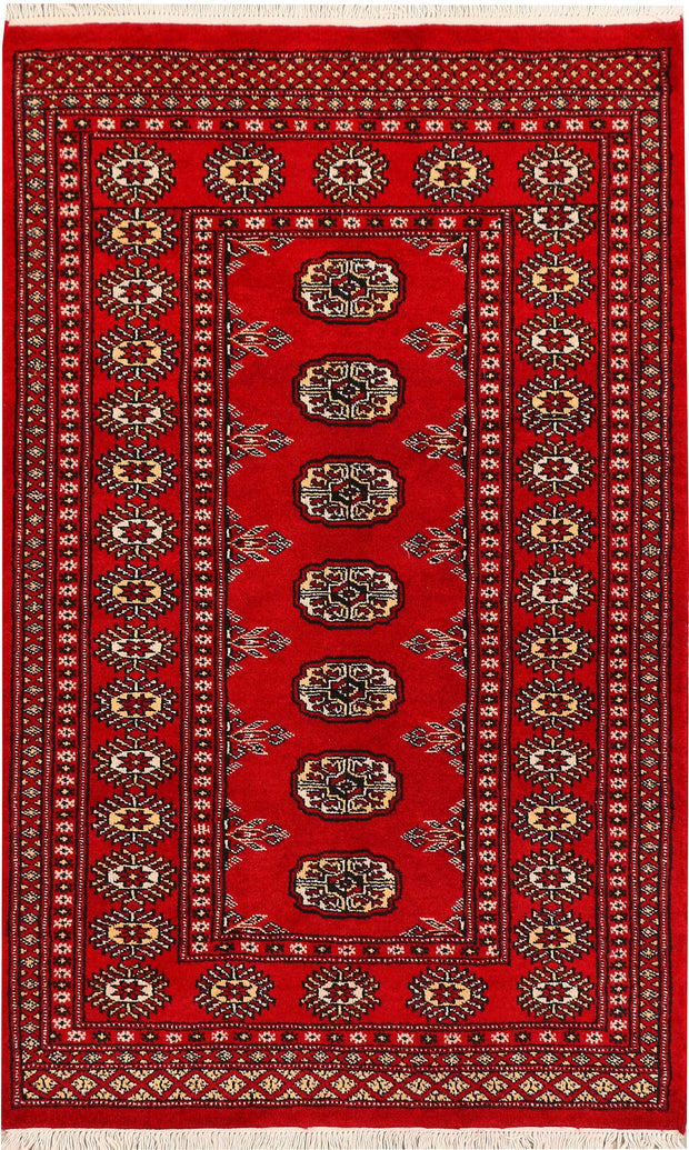 Red Bokhara 3' 1 x 4' 11 - No. 44020 - ALRUG Rug Store