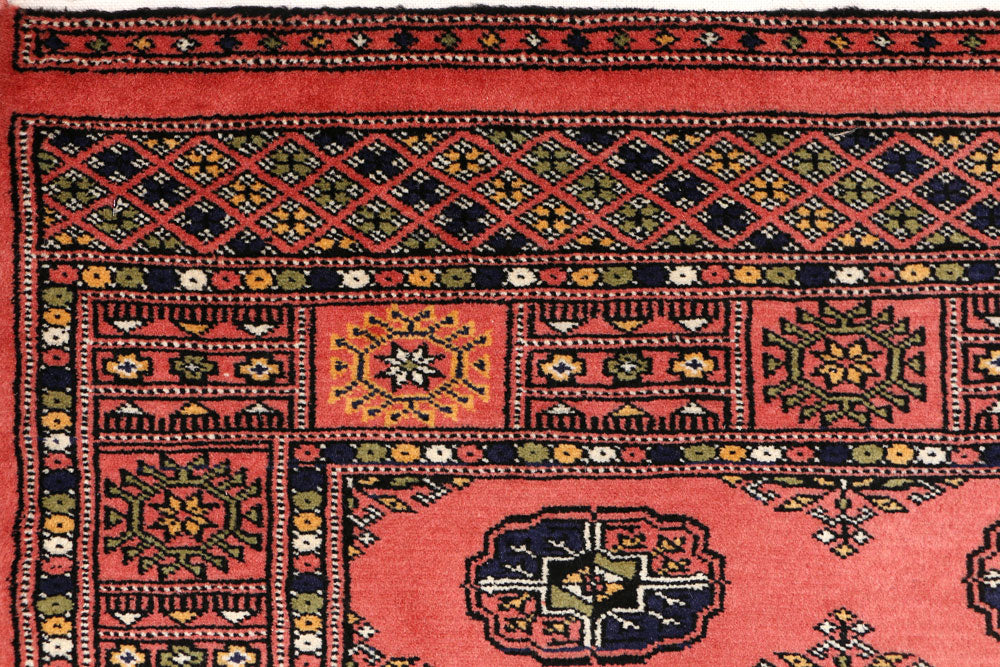 Indian Red Bokhara 3' 1 x 5' 1 - No. 44023 - ALRUG Rug Store