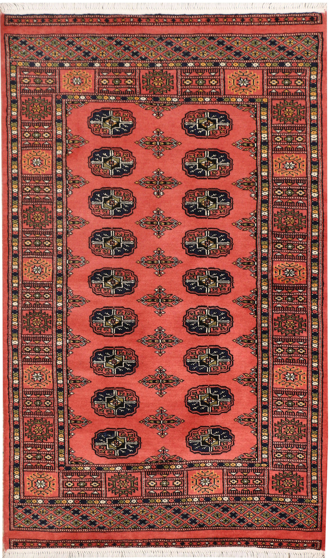 Indian Red Bokhara 3' 1 x 5' 1 - No. 44023 - ALRUG Rug Store