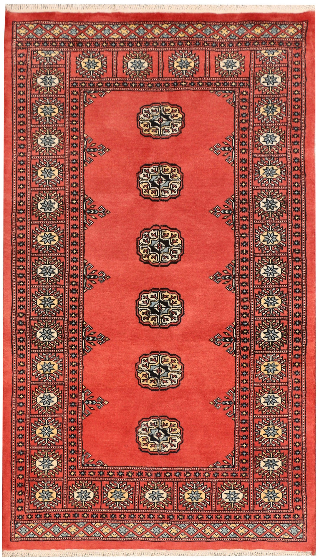 Indian Red Bokhara 3' 1 x 5' 3 - No. 44031 - ALRUG Rug Store