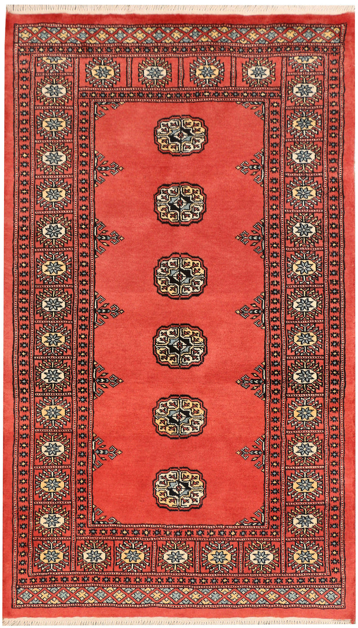 Indian Red Bokhara 3' 1 x 5' 3 - No. 44031 - ALRUG Rug Store