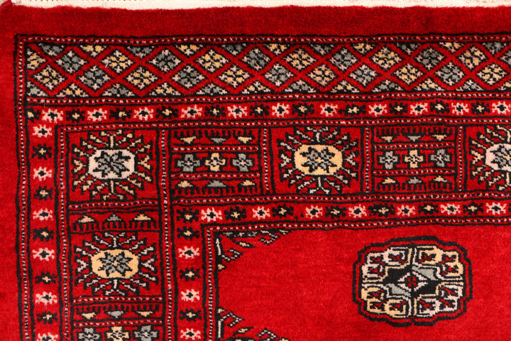 Red Bokhara 3' 1 x 5' 3 - No. 44032 - ALRUG Rug Store
