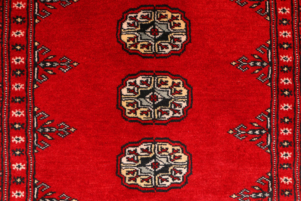 Red Bokhara 3' 1 x 5' 3 - No. 44032 - ALRUG Rug Store