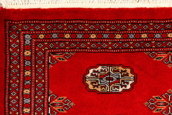 Red Bokhara 3' 2 x 4' 9 - No. 44037 - ALRUG Rug Store