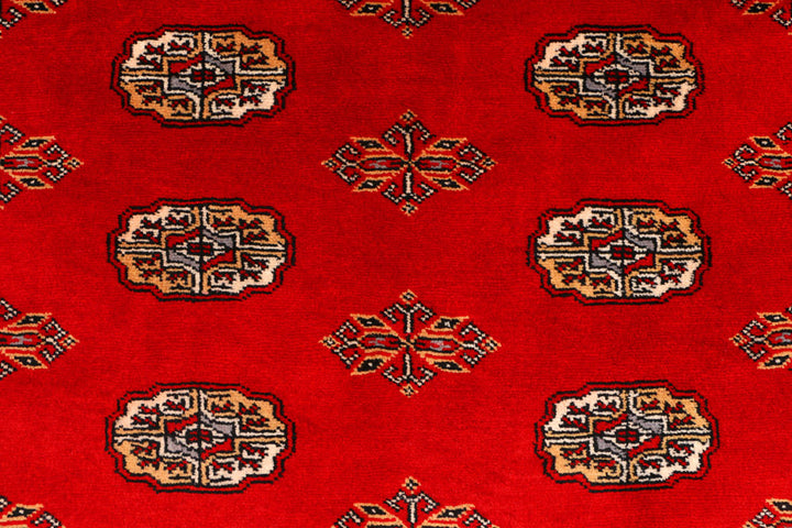 Red Bokhara 3' 2 x 4' 9 - No. 44037 - ALRUG Rug Store