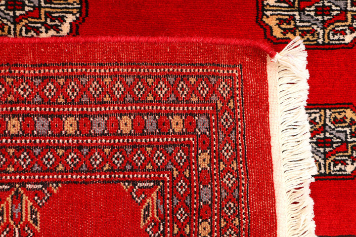 Red Bokhara 3' 2 x 4' 9 - No. 44037 - ALRUG Rug Store
