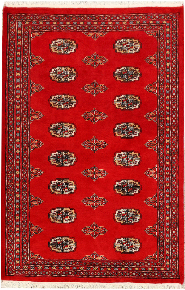 Red Bokhara 3' 2 x 4' 9 - No. 44037 - ALRUG Rug Store