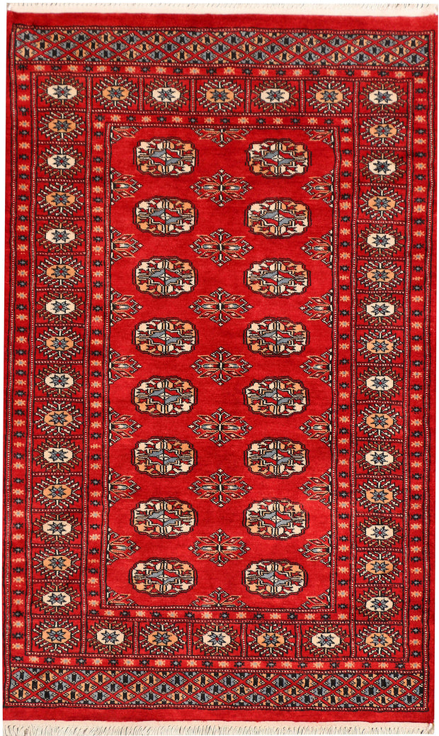 Red Bokhara 3'  1" x 5' " - No. QA14912