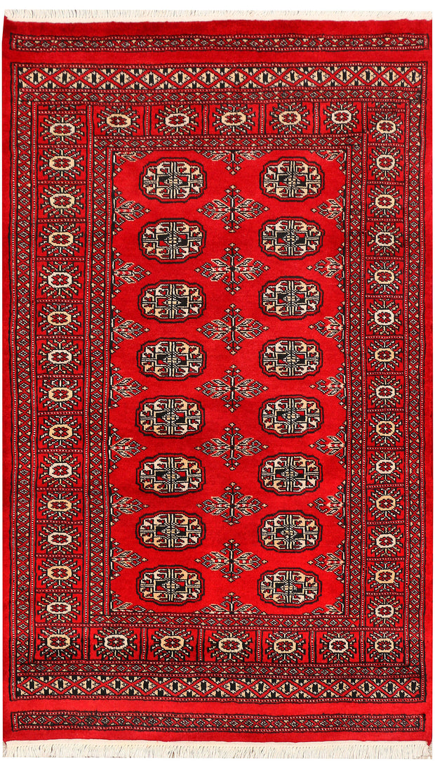 Red Bokhara 3'  1" x 5'  2" - No. QA97640