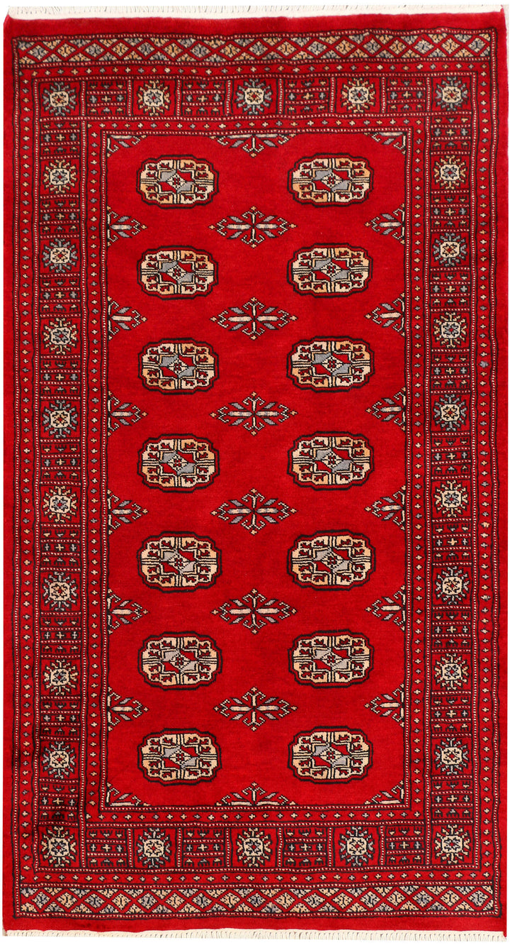 Red Bokhara 3' 1 x 5' 5 - No. 44042 - ALRUG Rug Store