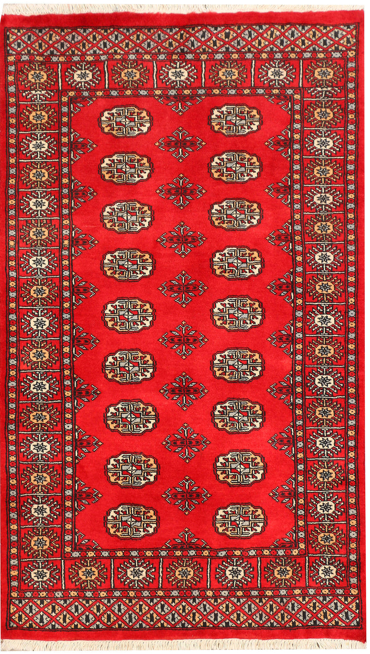 Red Bokhara 3'  1" x 5'  1" - No. QA31606