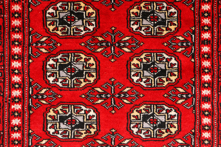 Red Bokhara 3'  1" x 5'  4" - No. QA82627