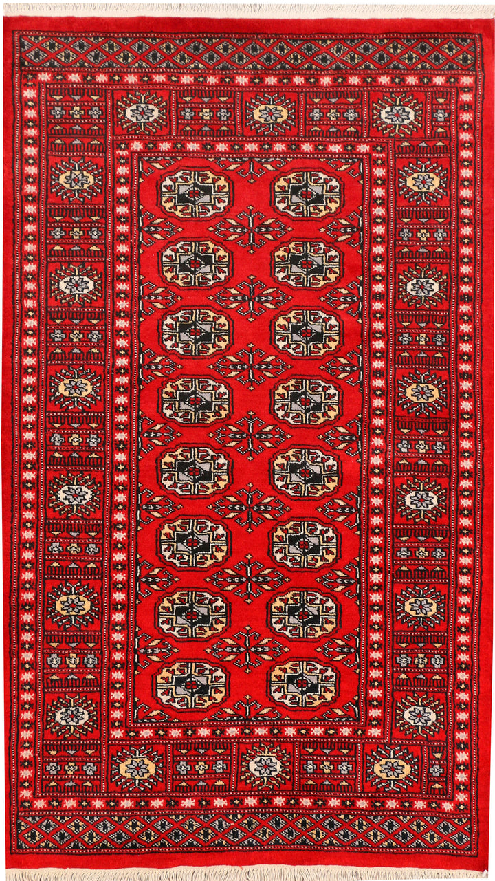 Red Bokhara 3'  1" x 5'  4" - No. QA82627
