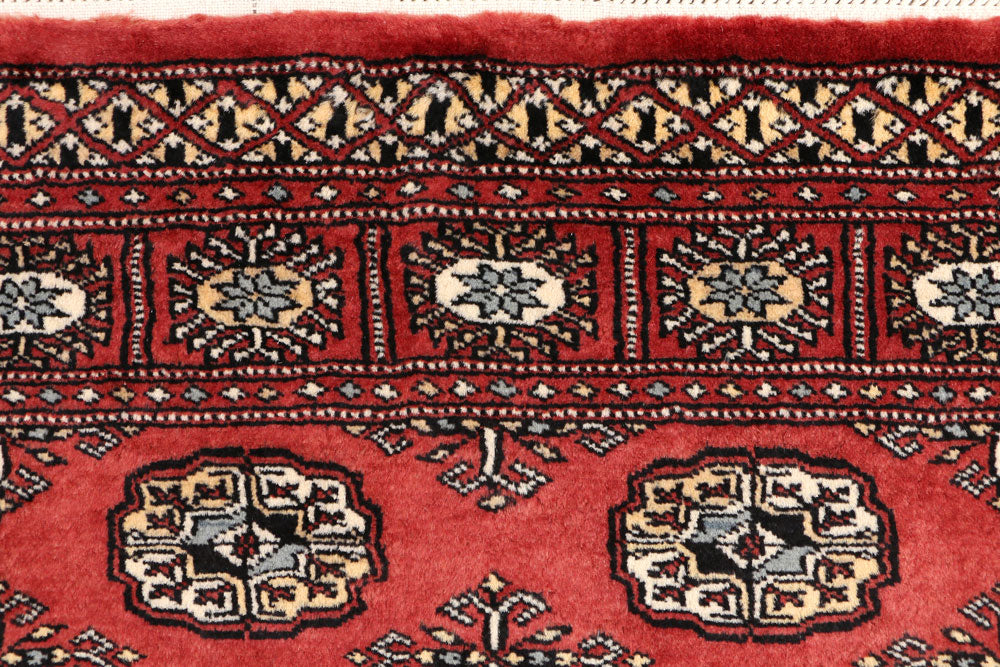 Indian Red Bokhara 3' 1 x 4' 11 - No. 44051 - ALRUG Rug Store
