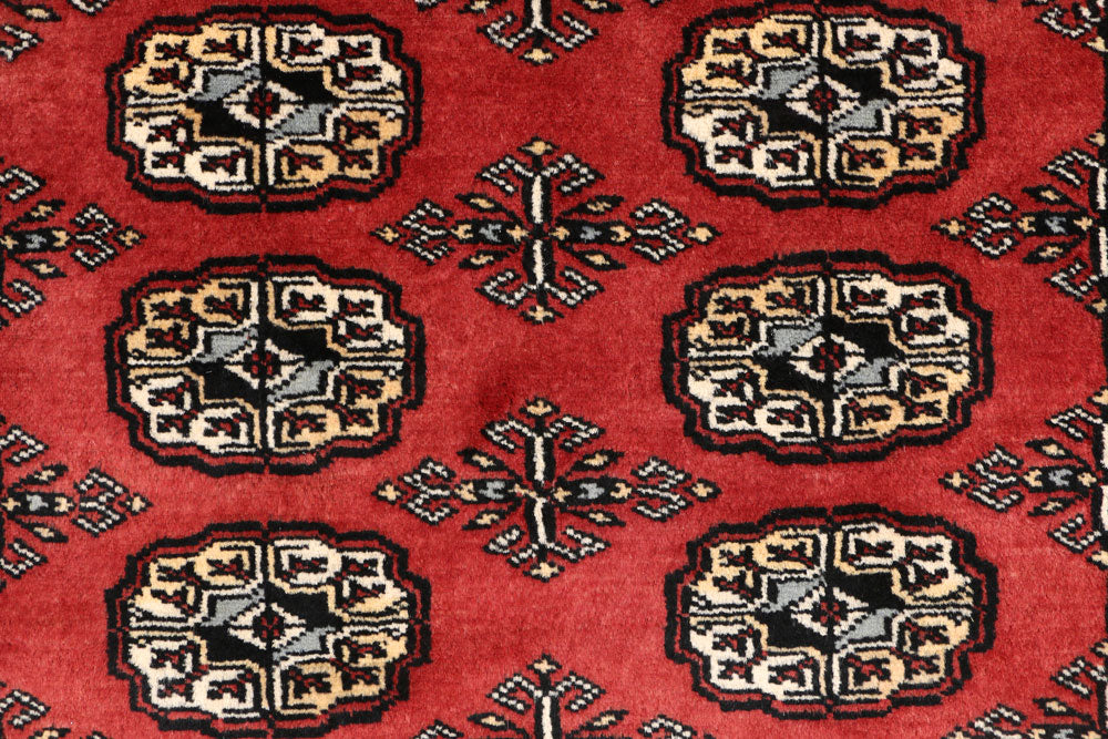 Indian Red Bokhara 3' 1 x 4' 11 - No. 44051 - ALRUG Rug Store