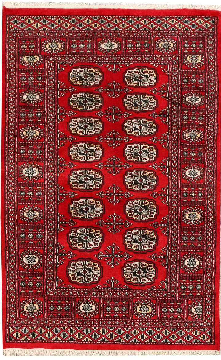 Dark Red Bokhara 3'  x" 4'  8" - No. QA13638