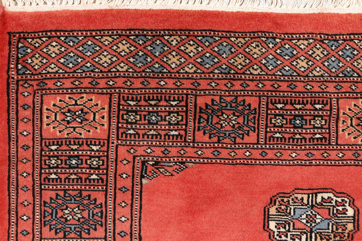 Indian Red Bokhara 3' x 4' 3 - No. 44054 - ALRUG Rug Store